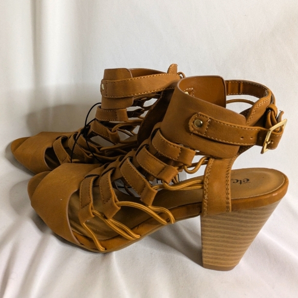Rue21 Shoes - Rue 21 Brown Strappy Sandal with Block Heel